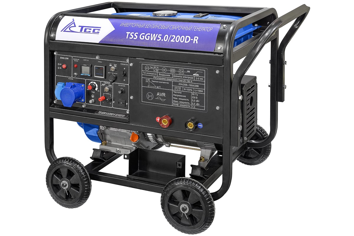 Инверторный бензиновый сварочный генератор TSS GGW 5.0/200D-R
