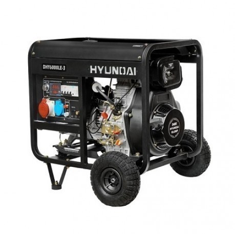 Дизельный генератор Hyundai DHY 6000LE-3 + колеса
